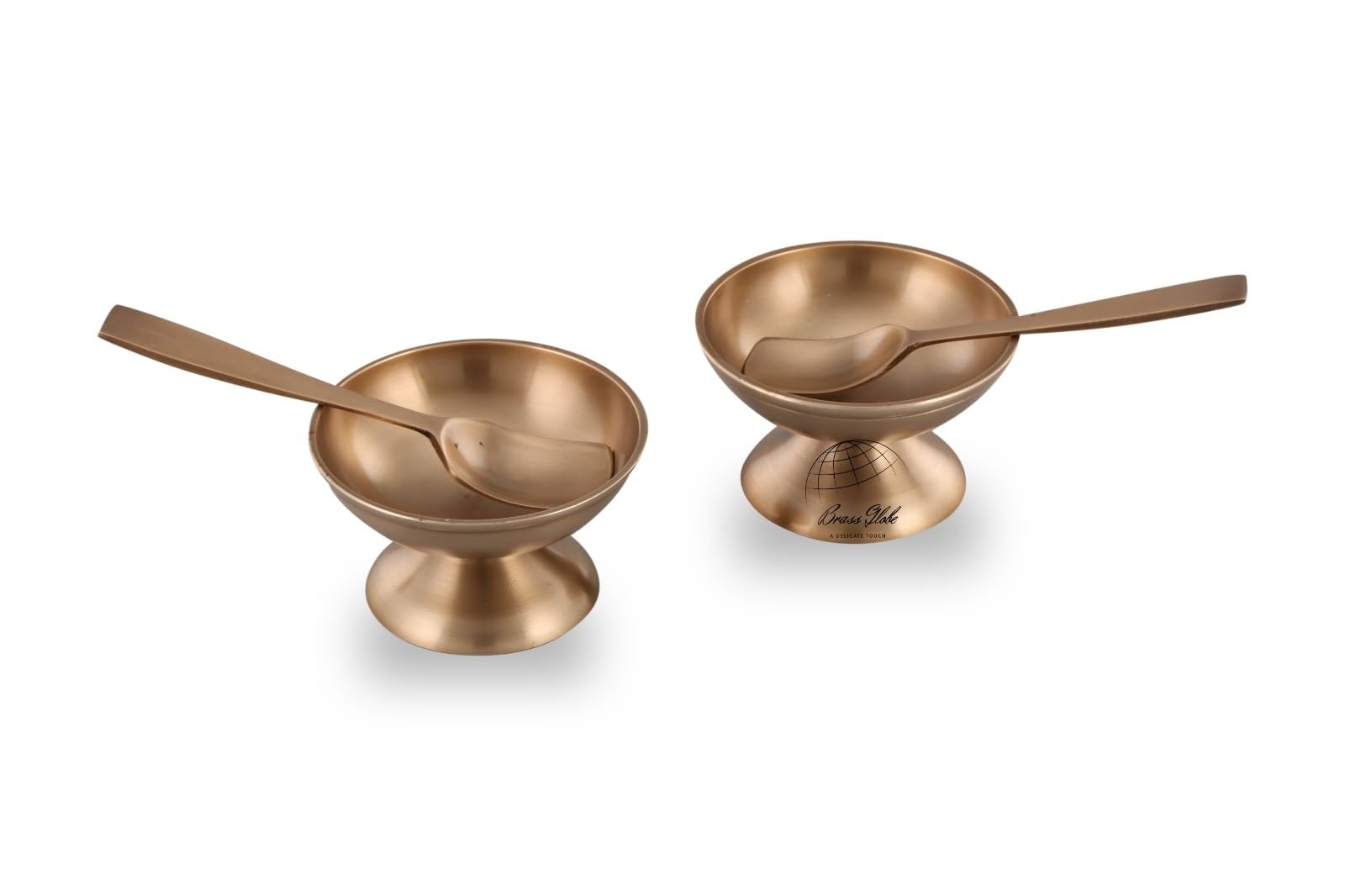 indiancraftsbykanika Kansa/bronze ice cream/dessert/snacks/gift set of 2 (bowl with spoon)