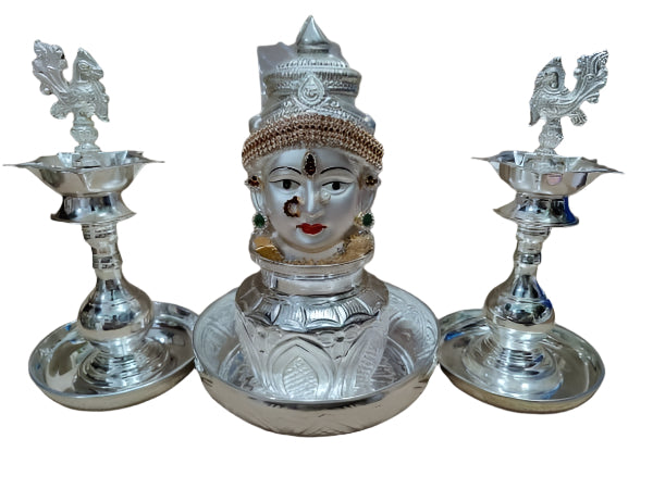 pure German silver Pooja combo for Vara lakshmi pooja/Diwali/housewarming