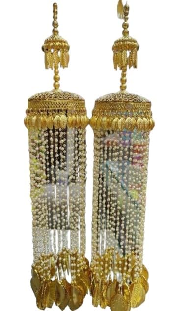 Brass Bridal Golden Color pearl string kaleere/kalire for Wedding for women,jewelry for women