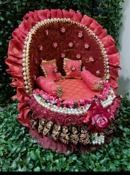 Wooden Colorful Flower sing Hasan for laddu Gopal/Ganesh