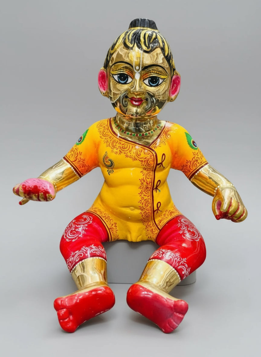 Sitting Fully Handpainted laddu Gopal Statue Idol for Home Decor/Big Size, Weight : 10 kg