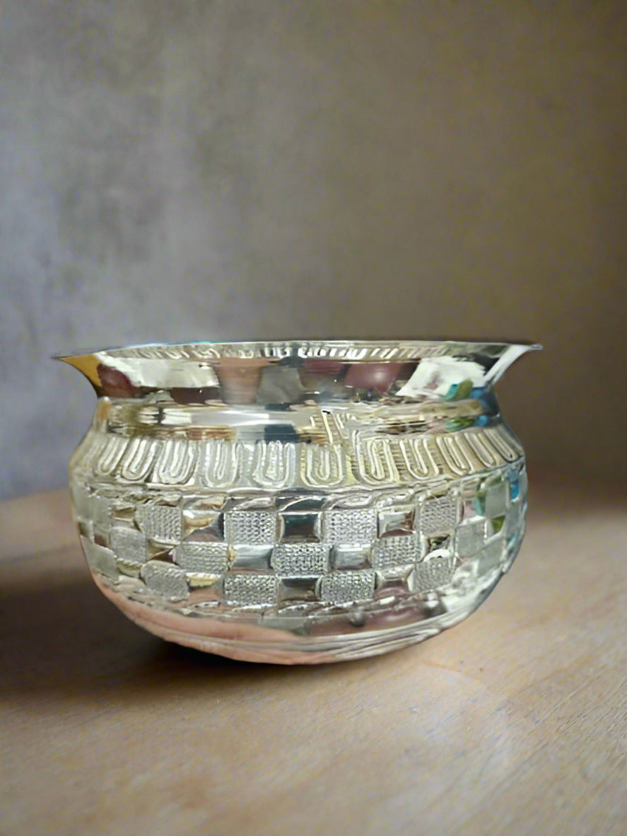 pure German silver 7" bowl for sweets/fruits/gift item/prasadam