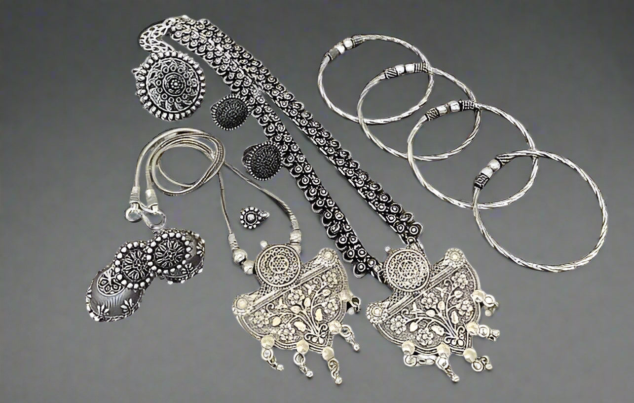 German silver combo set multipack Long necklace