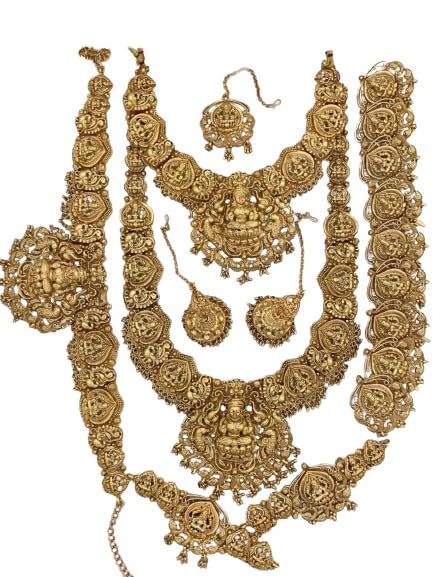 indiancraftsbykanika presents 17 pieces combo bridal necklace set jewlery set looks good on any woman