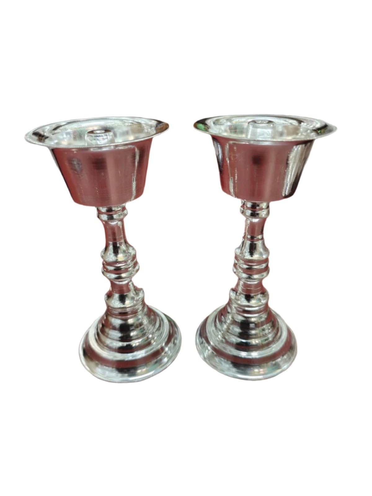 German Silver Diya Pair Set for Housewarming/ Diwali / Gift Item