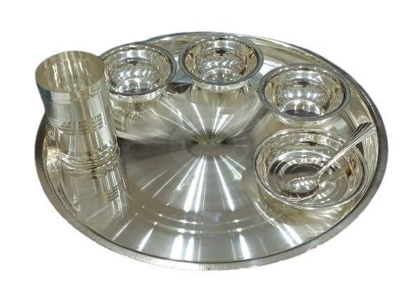 Silver Plated 7 Pieces Dinner Set for gift item/diwali gift