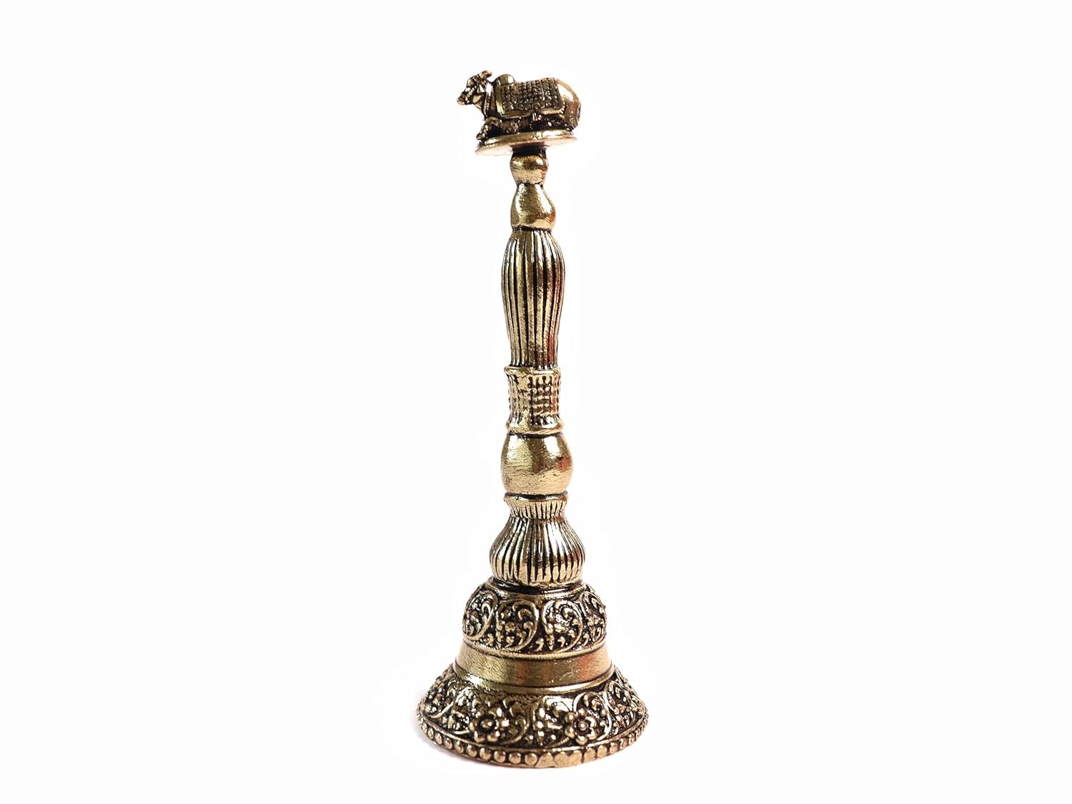 Pure Brass Handcrafted Nandi Bell for Pooja/Diwali/Home Decor