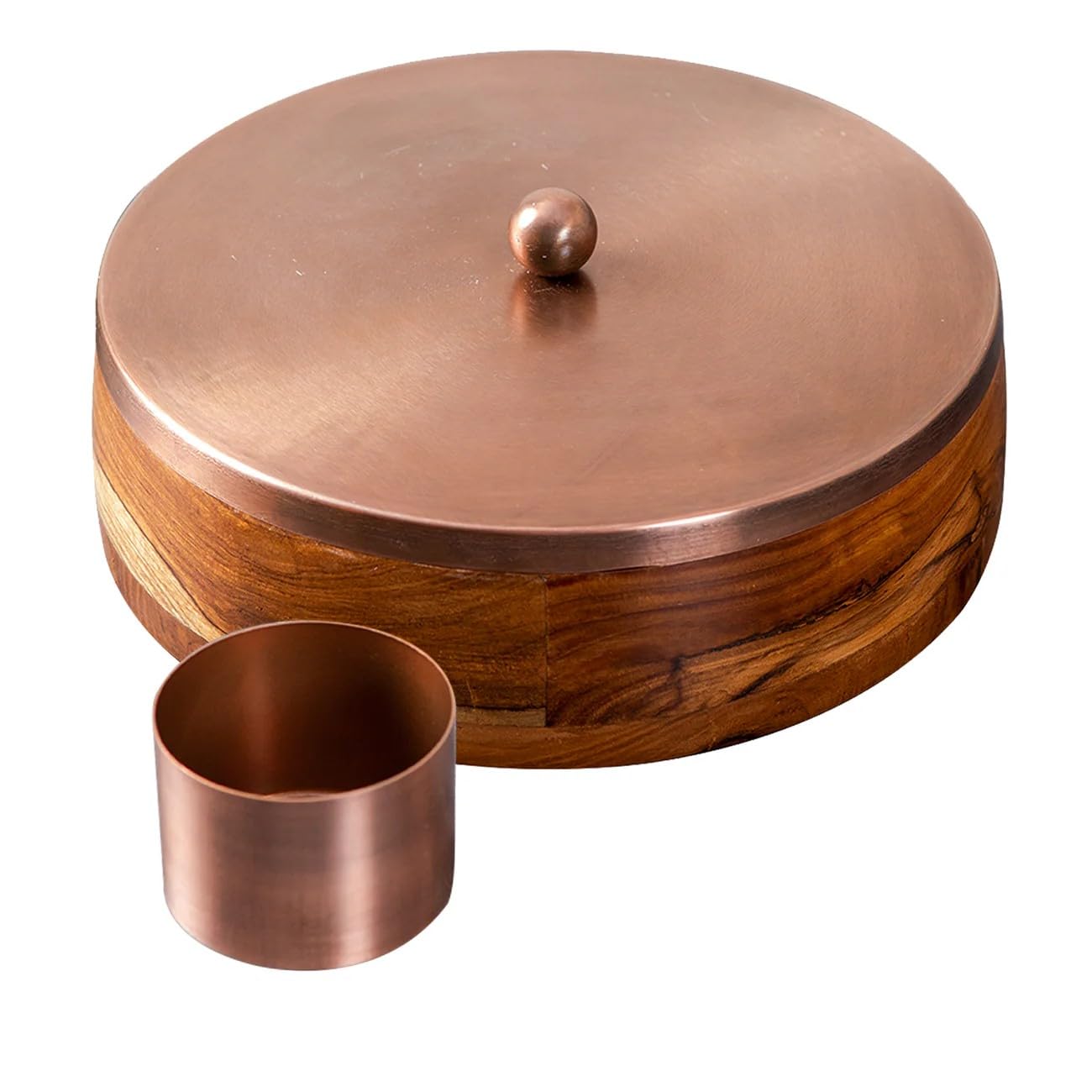 wooden spice box for 7 spices for kitchen/gift item, copper color