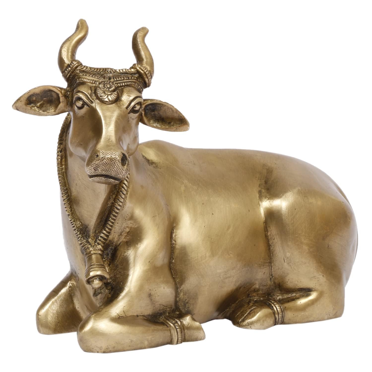 indiancraftsbykanika Brass Nandi Bull Statue of god Shiva for Home décor/Temple/Gift Item