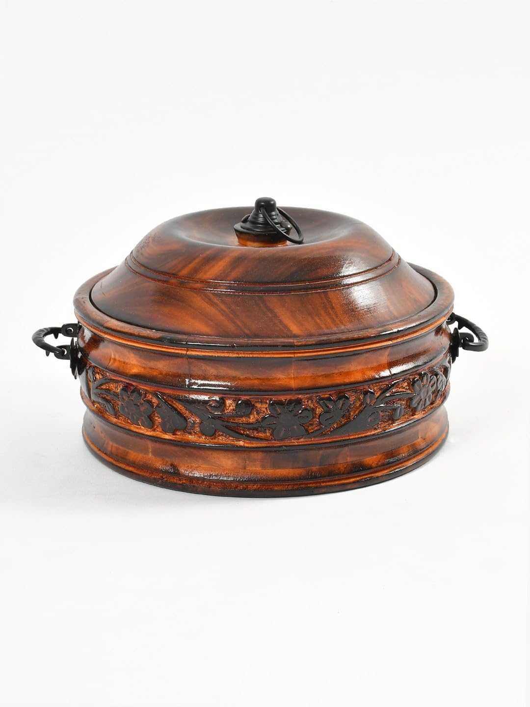 Chapati Box Wooden Casserole Roti(Brown) Wooden Roti/Chapati/Bread/Paratha