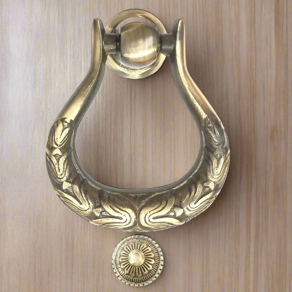 Brass Designer Knocker for Home/Office/Home Decor/Gift Item, Gold,