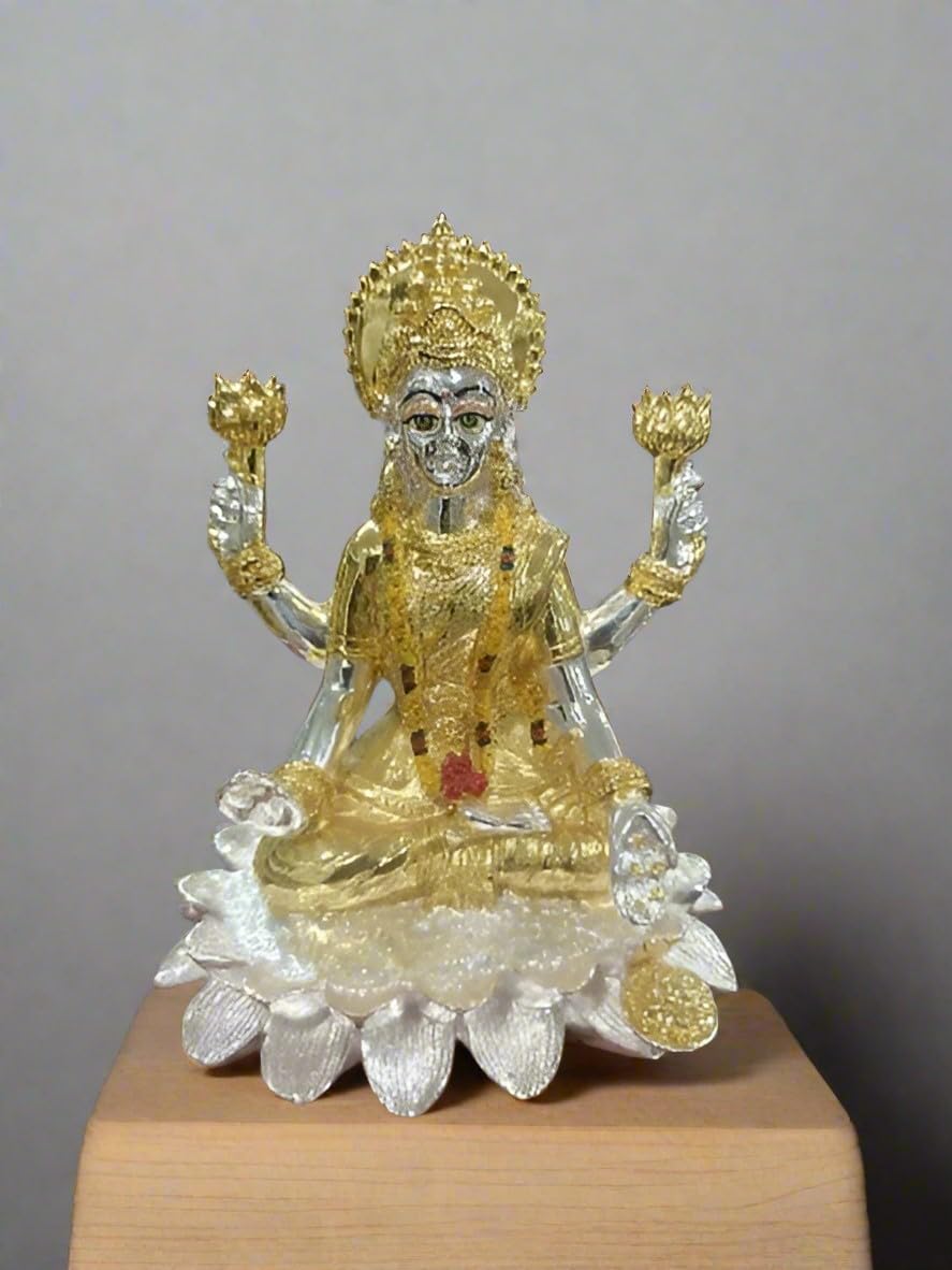 Silver and Golden Color Lakshmi Idol for Home/Office/Temple/Gift Item