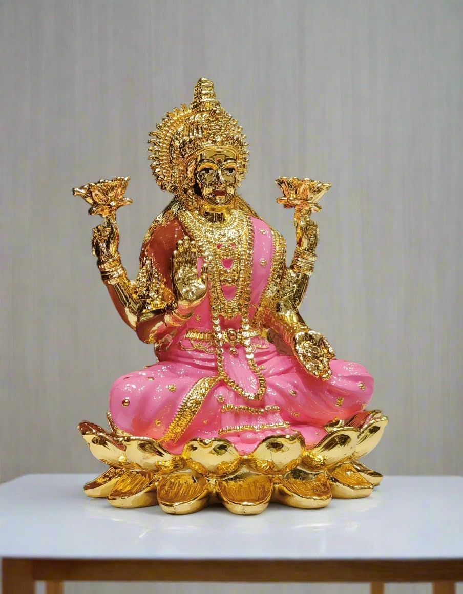 resin Pink Lakshmi Idol for Home/Office Temple
