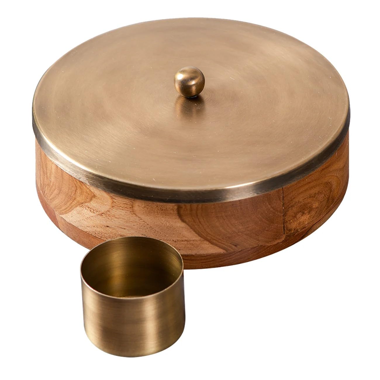 wooden spice box for 7 spices for kitchen/gift item, gold color