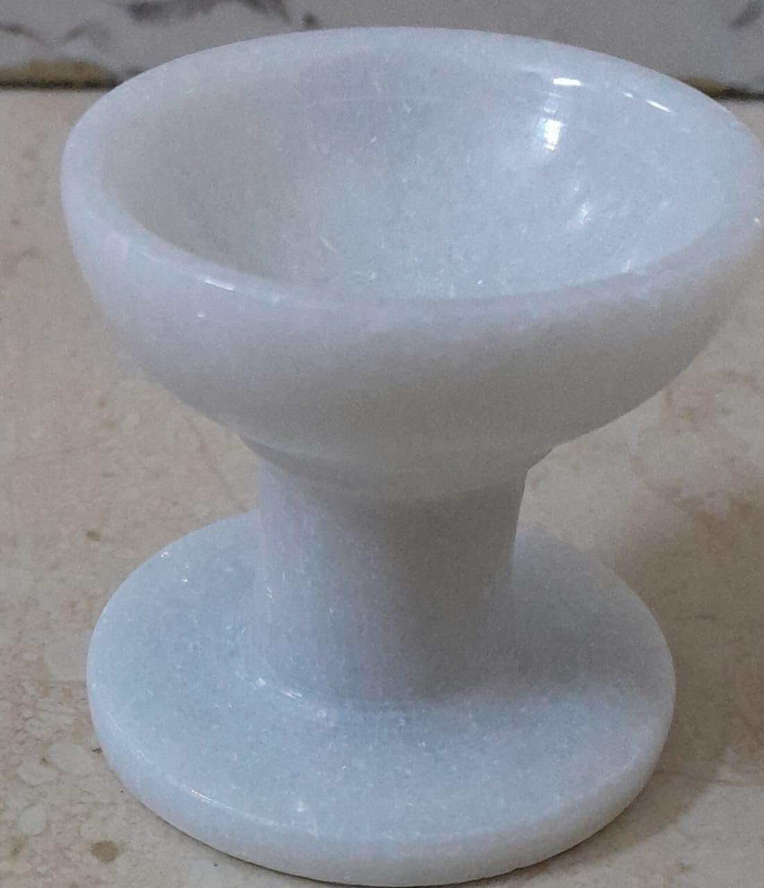 Set of 10 Marble diyas for Home décor with 20 Wax Tea Lights for Diwali Festival, House Warming puja Party