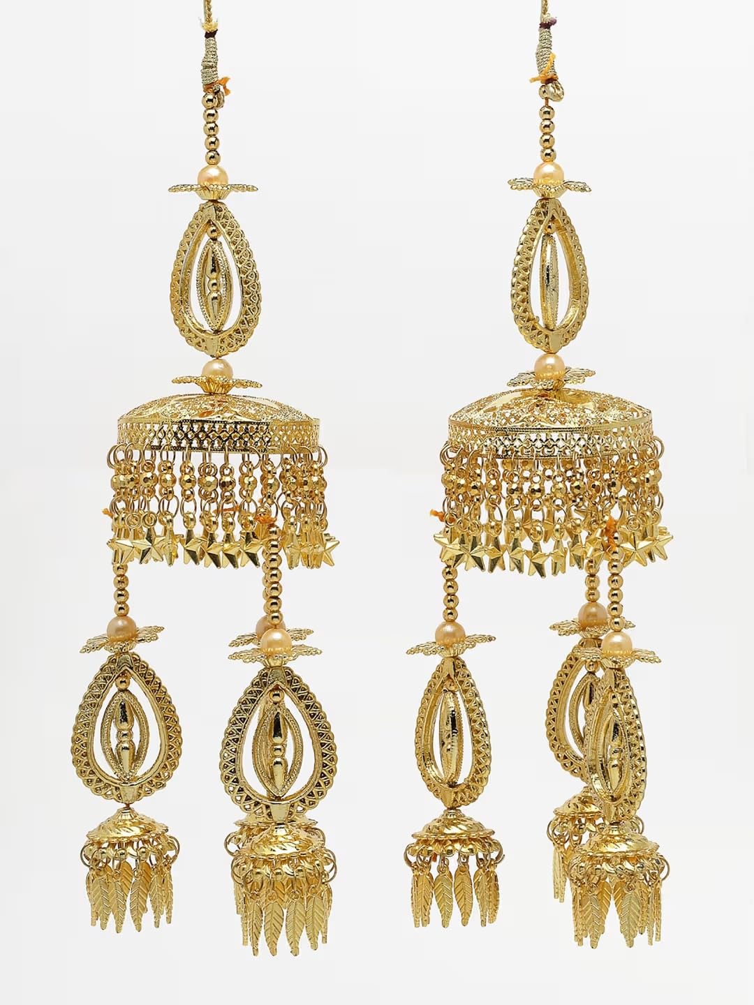 Punjabi kaleere for Women/Kaleera/Kalera/Bridal Hand Hanging/kaleera for Brides/Girls/Women, Large, gold