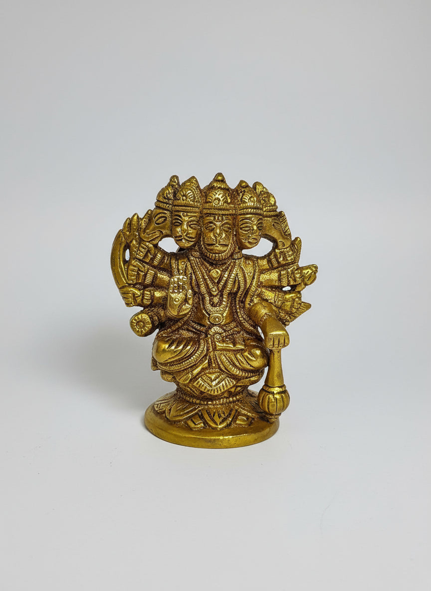 Brass Small Hanuman panchmukhi Statue