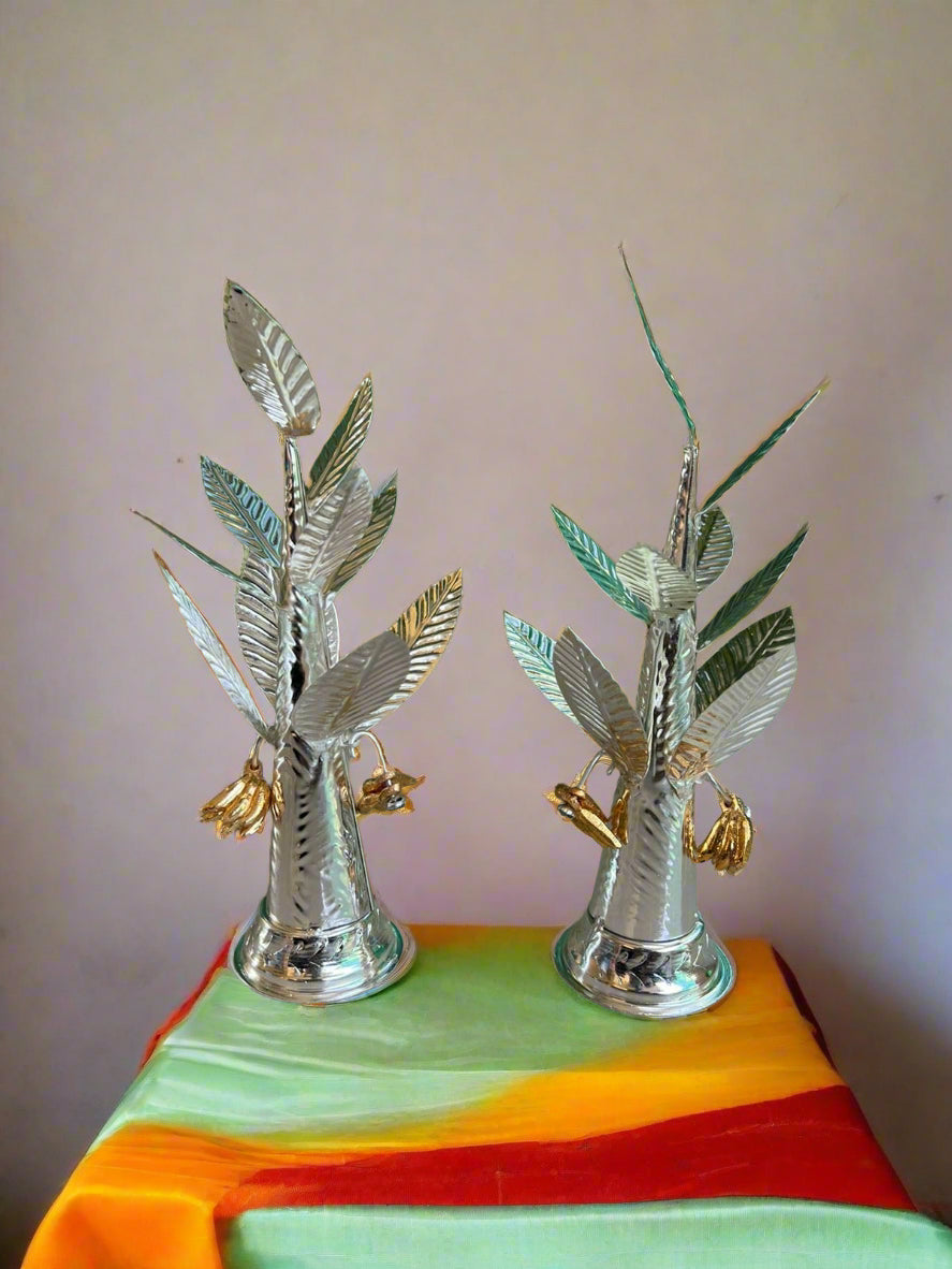 German Silver Banana Tree 2 Sizes with Golden Banana Fruit