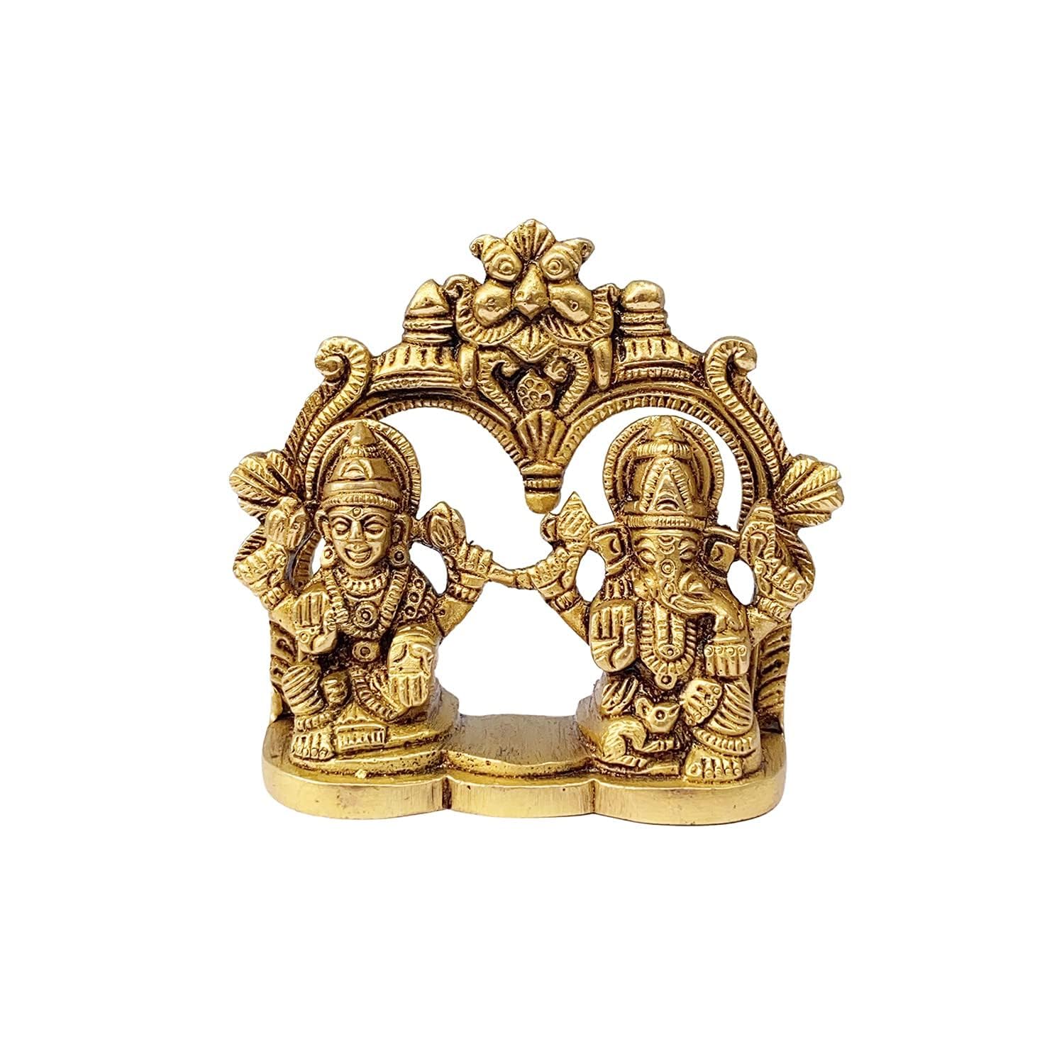 indiancraftbykanika Brass Small Lakshmi Ganesh Statue for Home/Office Temple