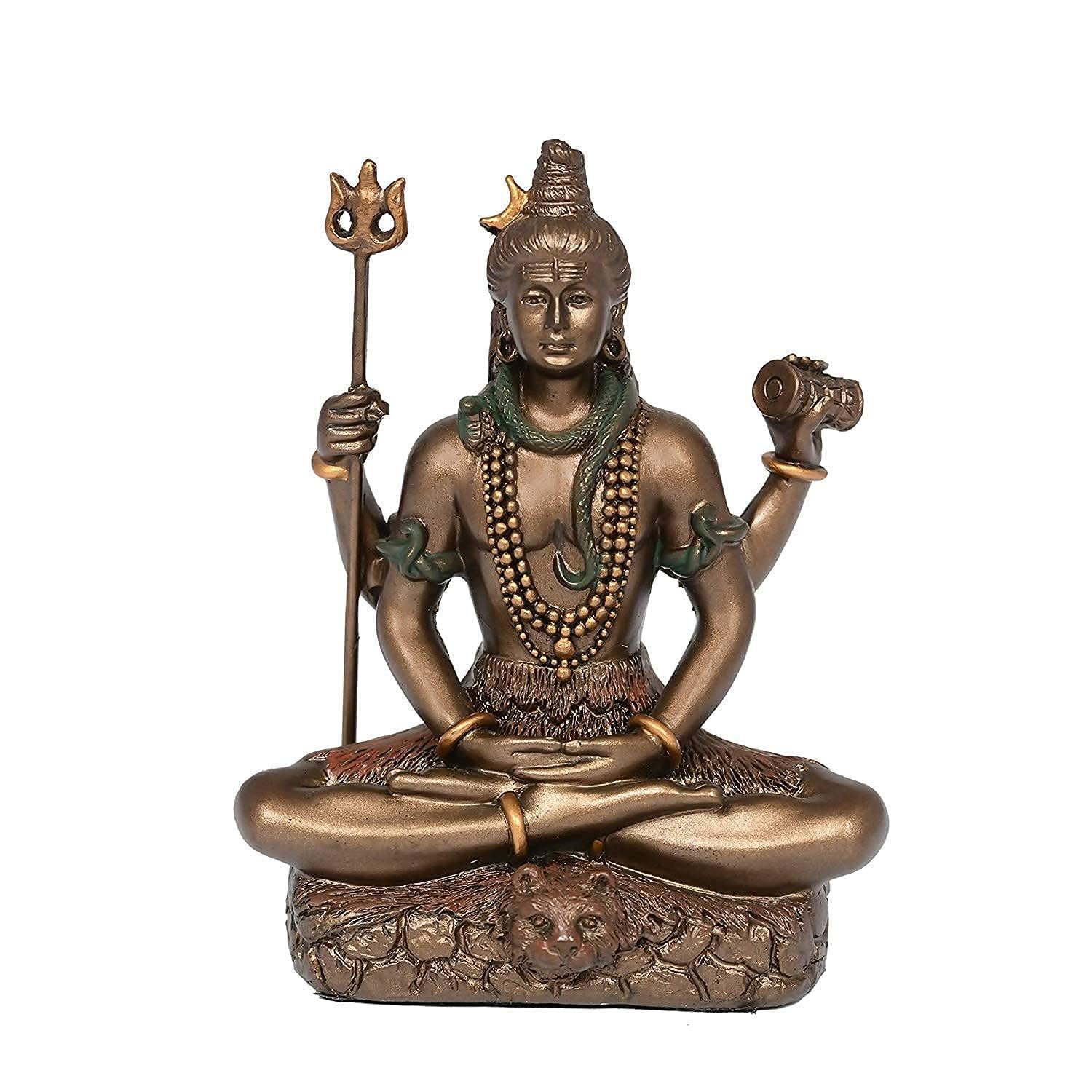 indiancraftsbykanika Bronze Finish Lord Shiva in Sitting Position| Gifting Item | Height 3 Inch