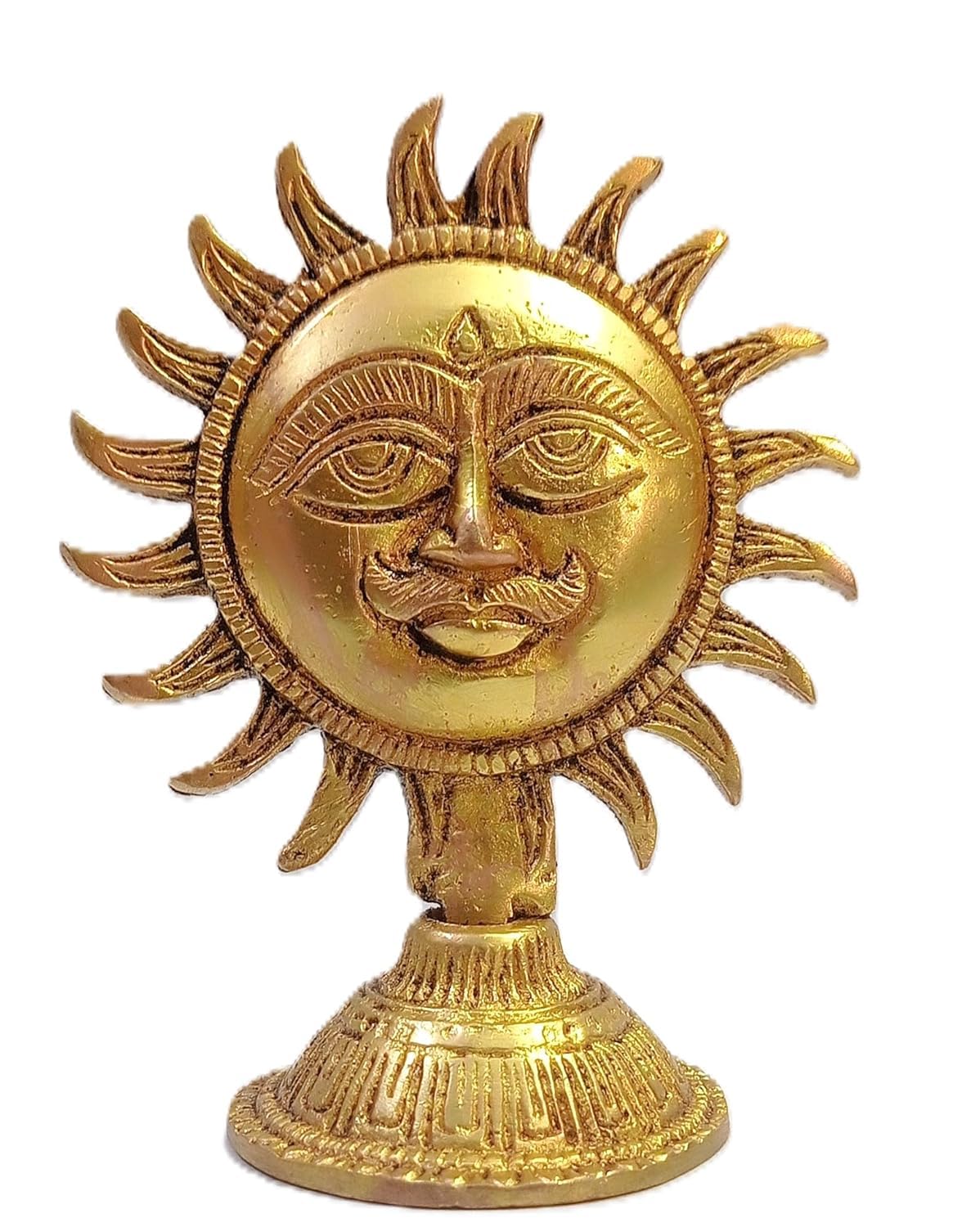 indiancraftbykanika Brass Small Sun Table top, Size : 3.6"