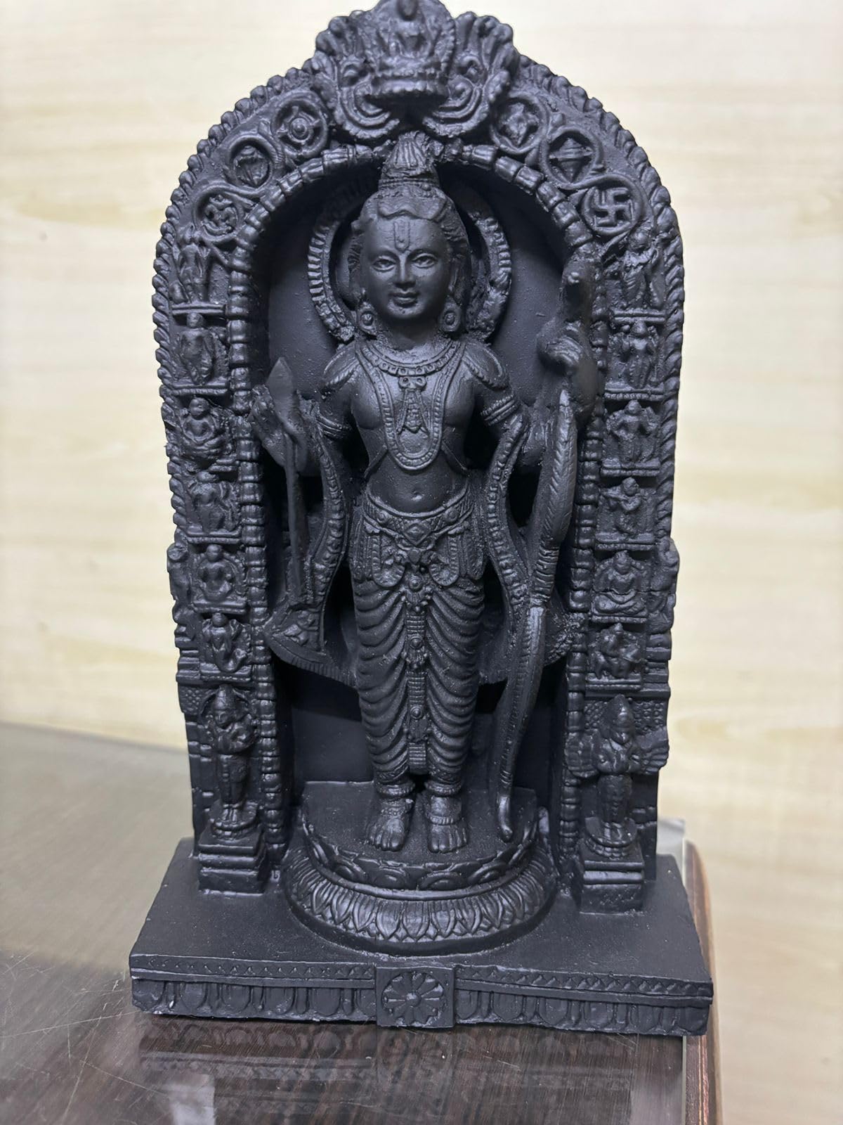 Resin Black Color ram Lalla Statue Idol for Home Decor
