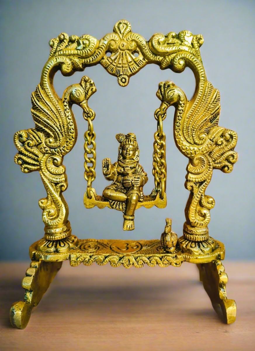 indiancraftbykanika Brass kahna on Swing for Home décor/Home/Office/Temple