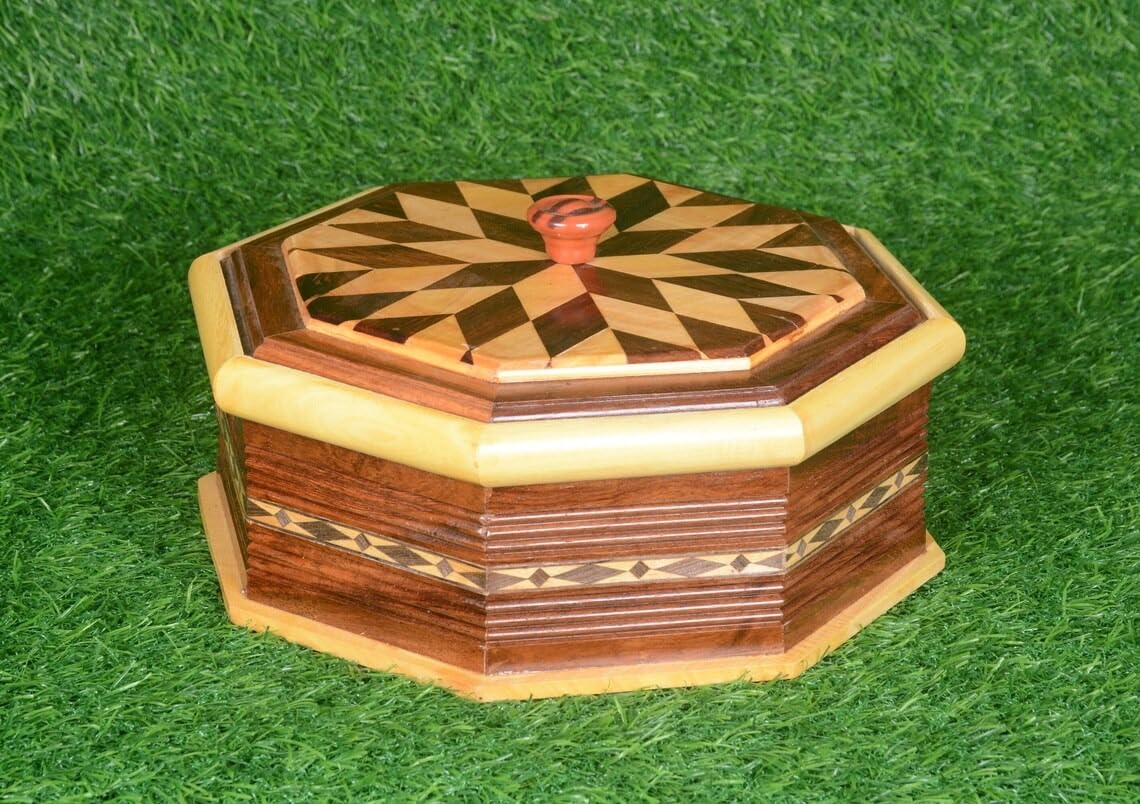 Wood Casserole with Steel or Chapatti Box for Keeping them Hot with steel/gift
