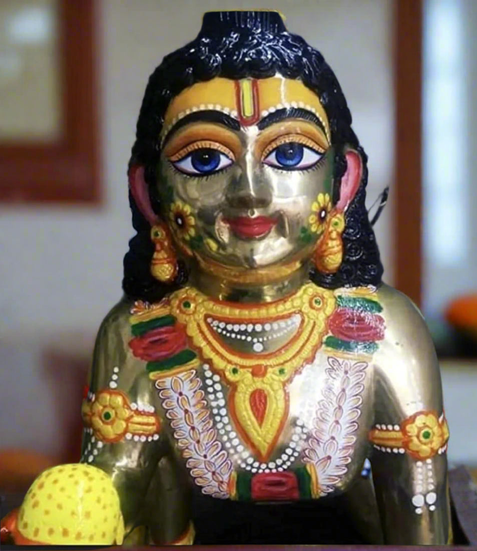 Brass Big Size laddu Gopal Statue showpiece Idol for Home Decor, Home Temple