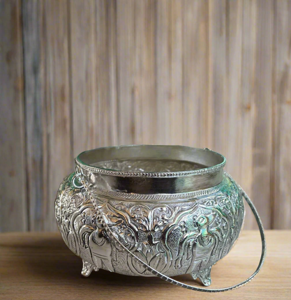 German silver Round handle basket/bowl.