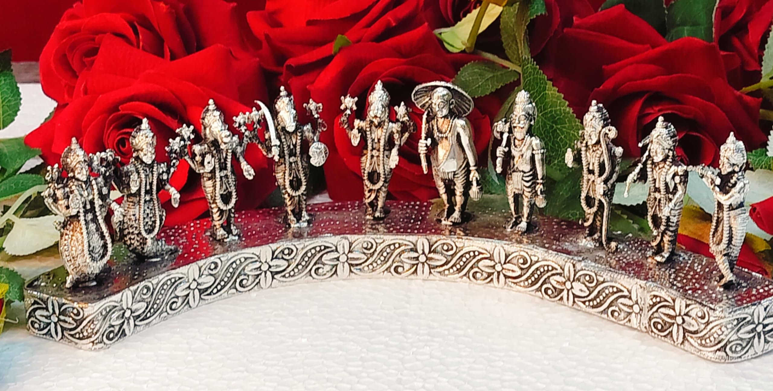 German Silver Antique Finish Vishnu DASHAVATAR Set for House Warming/Festival