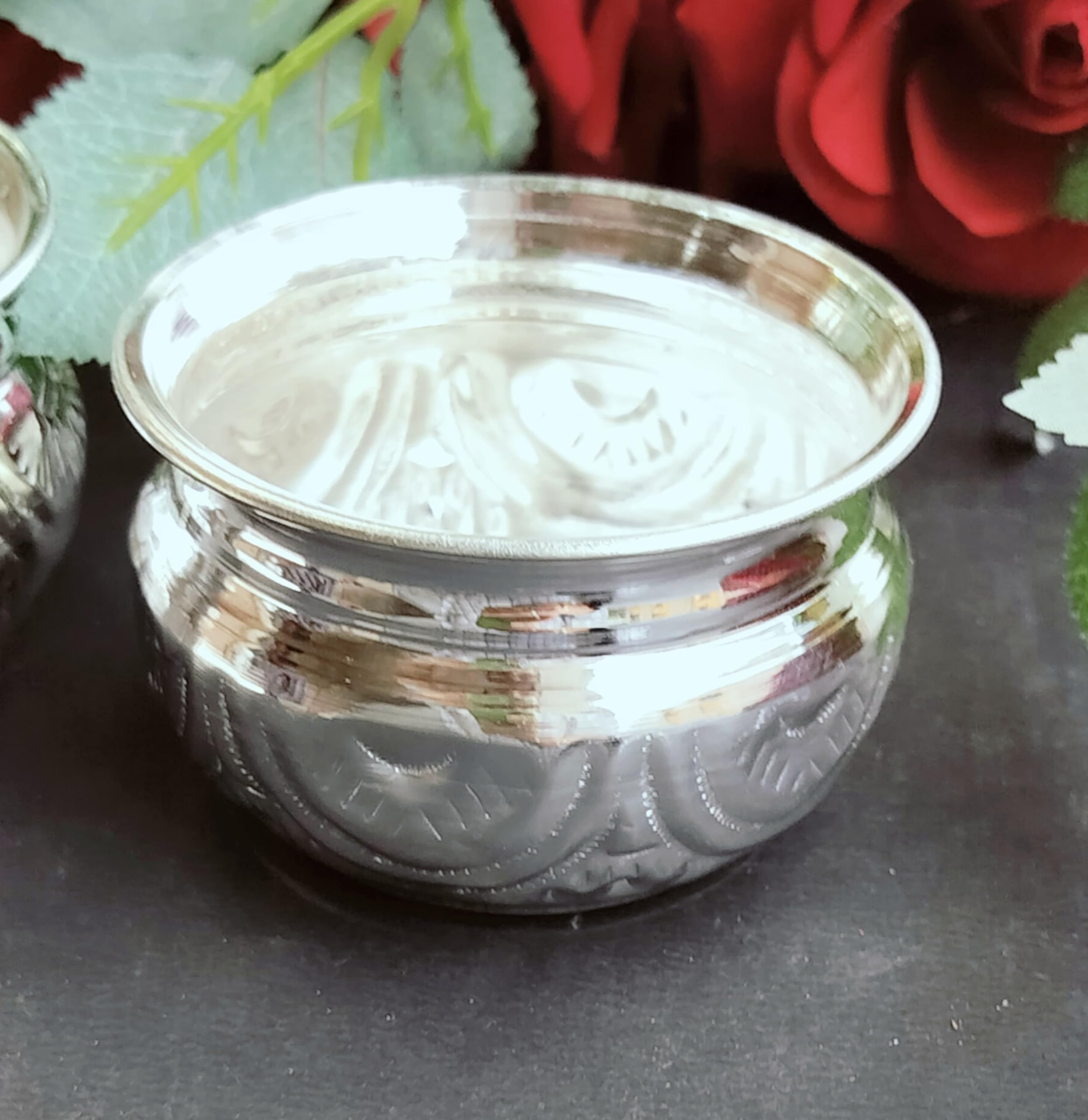 german silver combo set of 10 pieces Nakkashi bowl/prasadam bowl/snacks bowl/gift item/sweet bowls