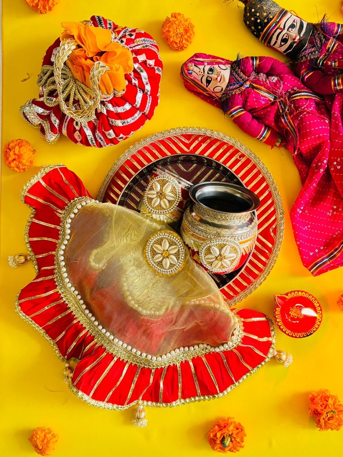 Sajni Karwacauth Pooja thali Set