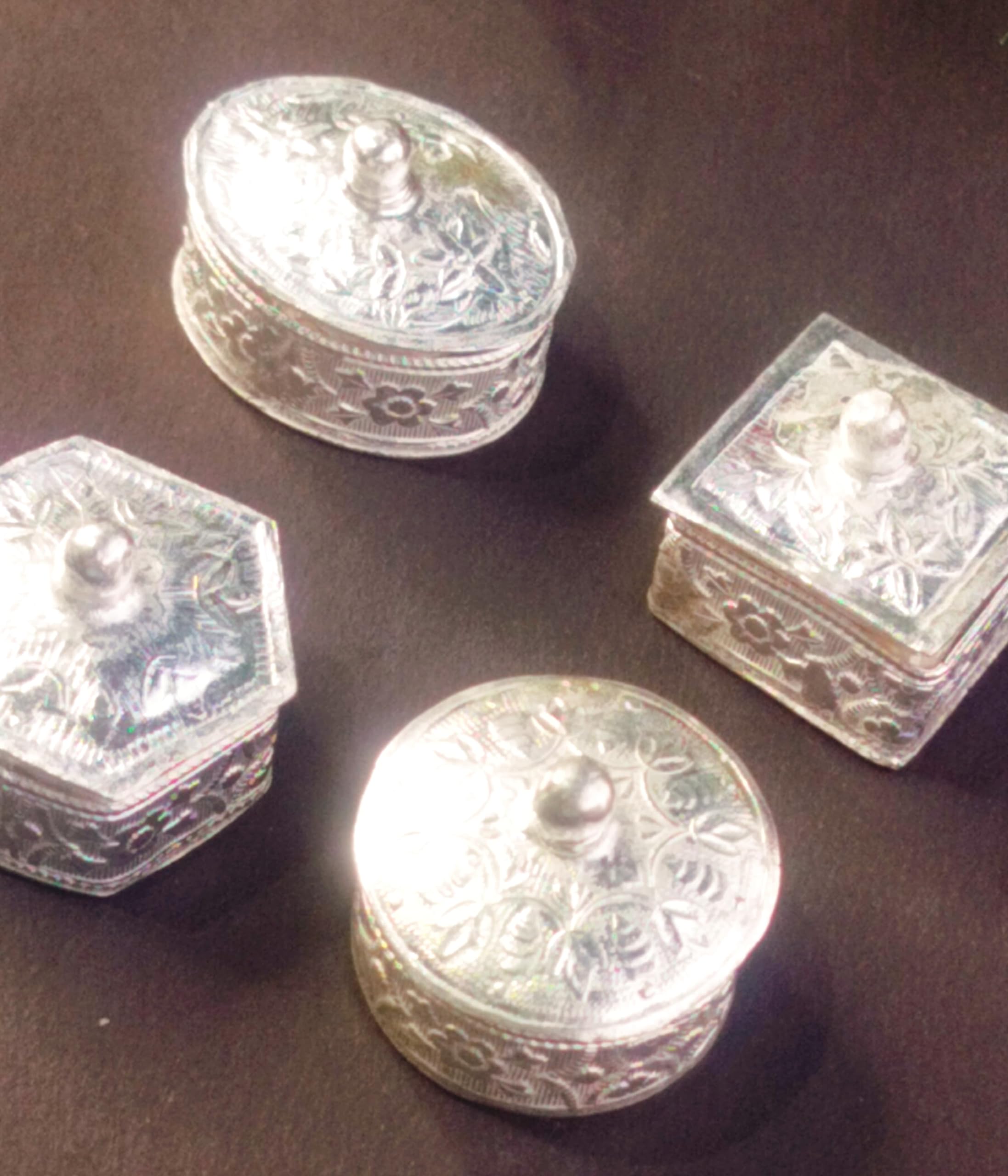 Set of 10 Small Boxes/dibbi with lid