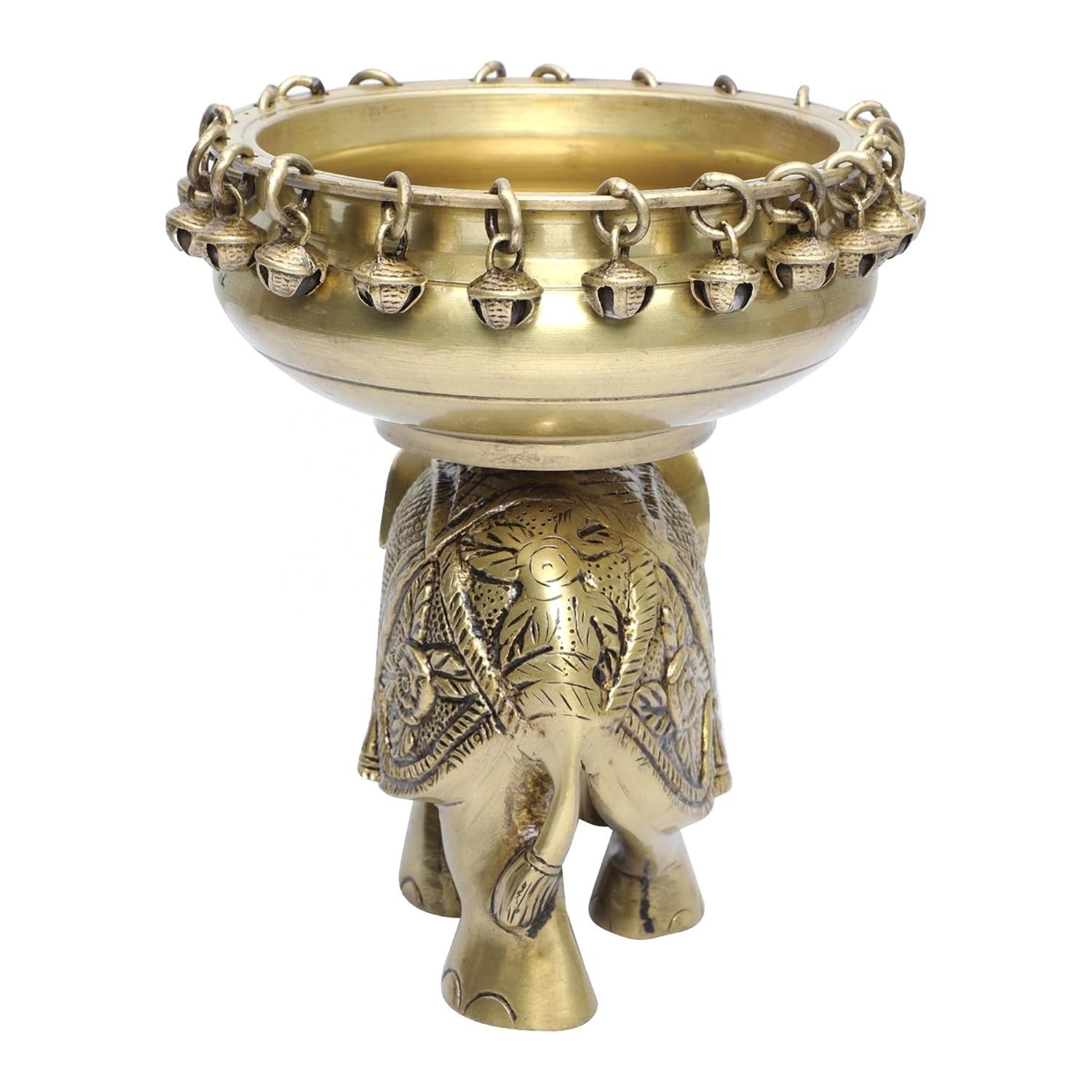 Brass Elephant urli Bowl for Home décor Tea Light Holder/Gift Item/Diwali Decor