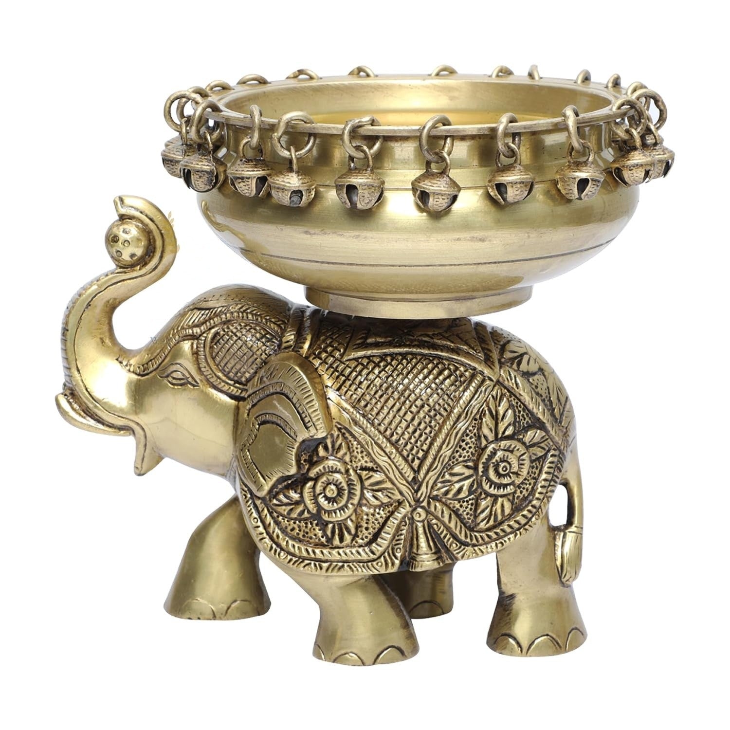 Brass Elephant urli Bowl for Home décor Tea Light Holder/Gift Item/Diwali Decor