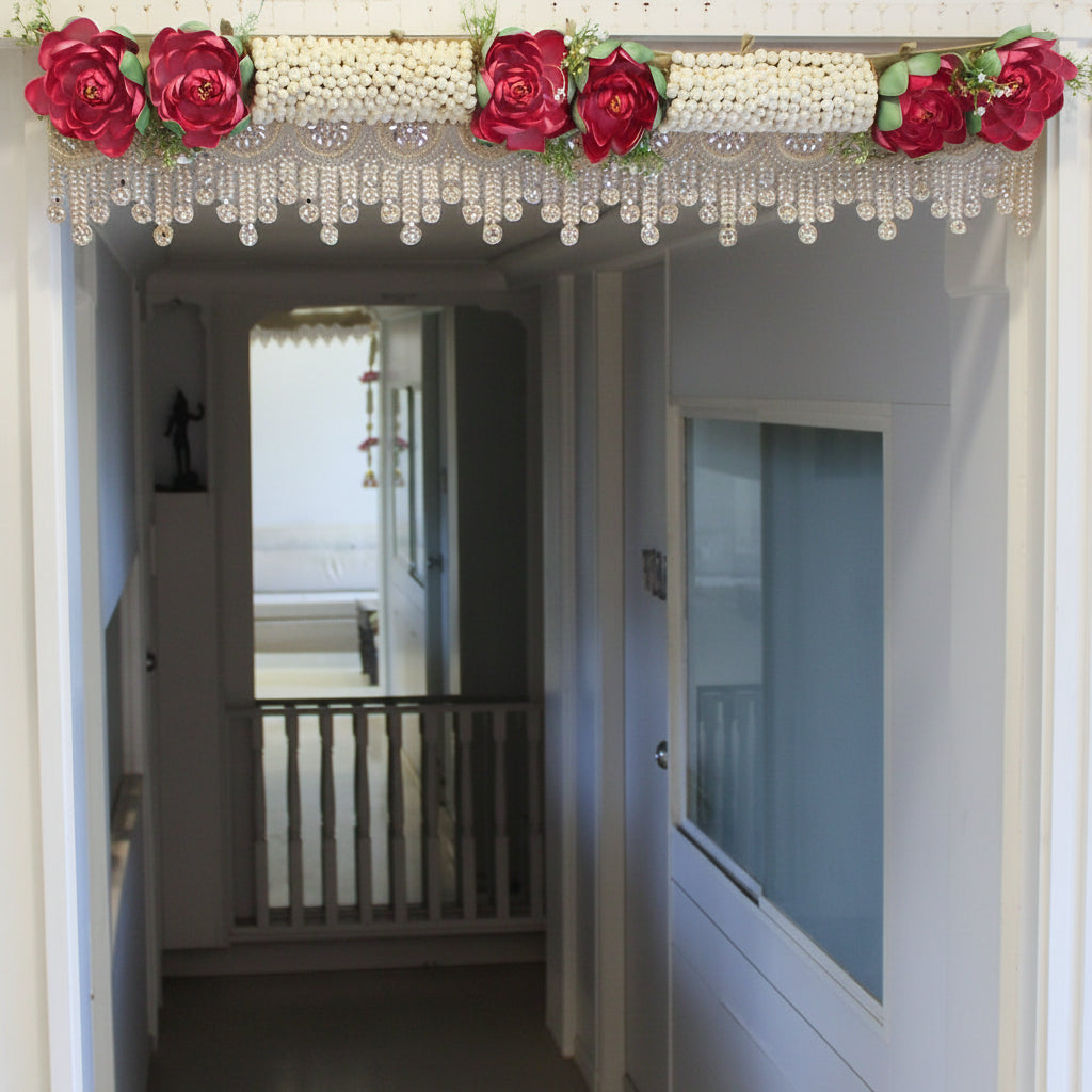 Lotus Toran for Door & Home Decor, Diwali Decoration & Gift, color : red