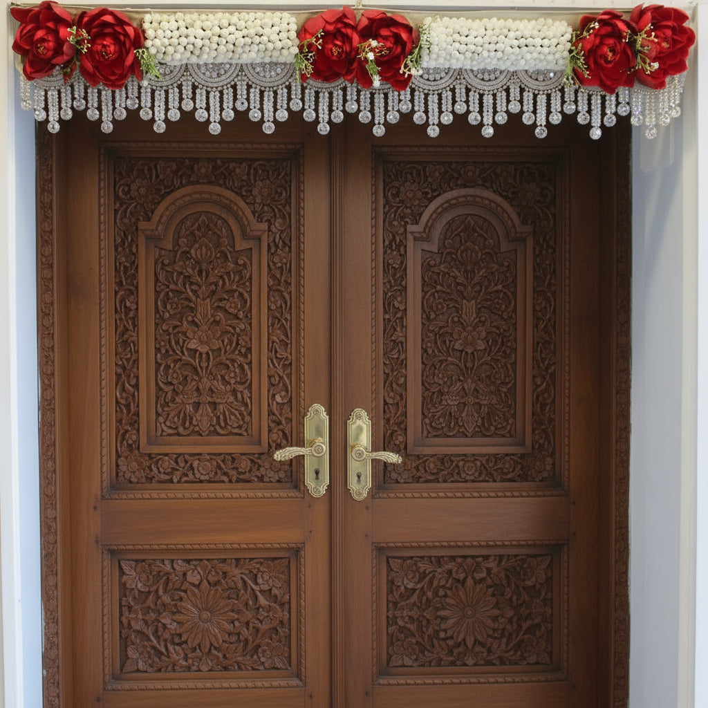 Lotus Toran for Door & Home Decor, Diwali Decoration & Gift, color : red