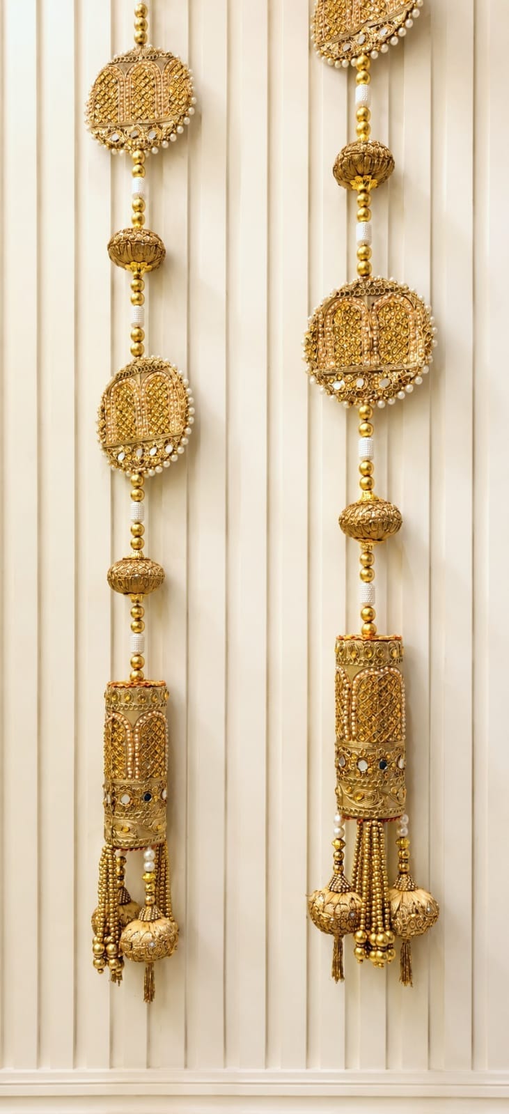 Golden Mahal Series Royal Toran with 2 wall hangings