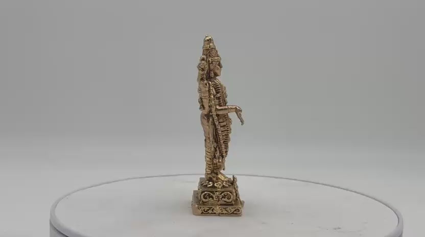Brass Small Tirupati Idol – Divine Balaji Temple Decor