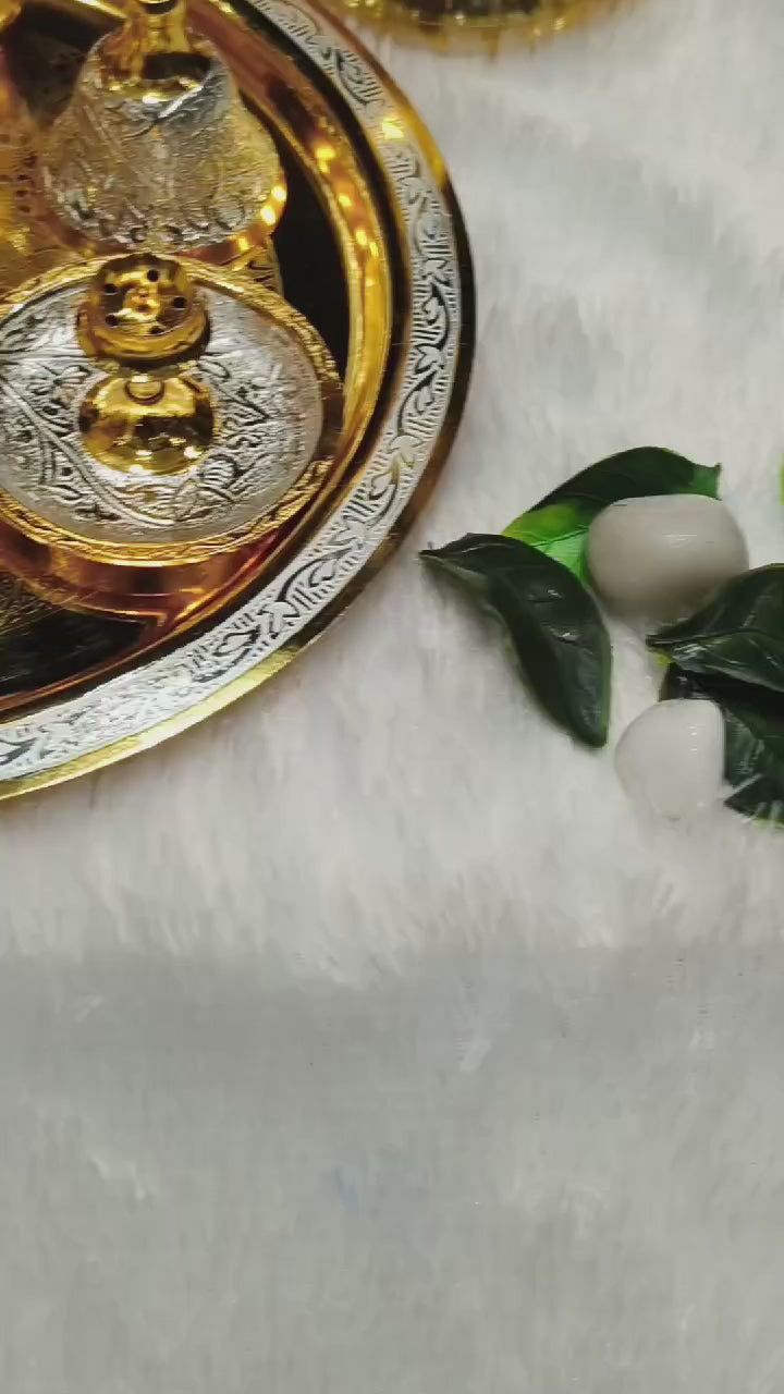 Silver Plated Pooja thali Set - 10 Pieces Set