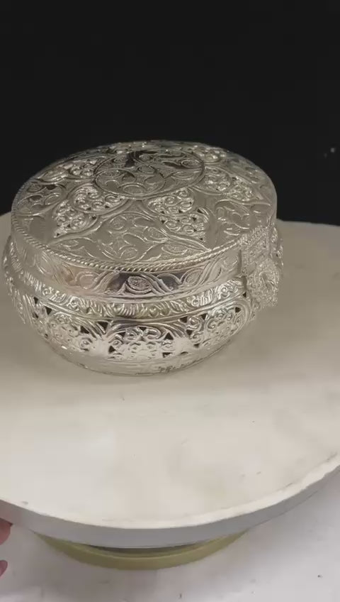German silver fully carved box