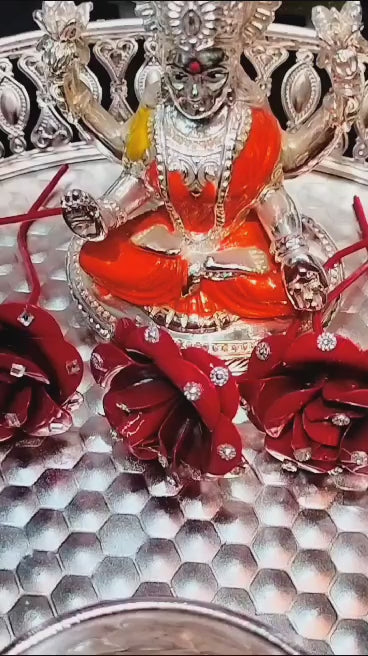 german silver full pooja thali set of 22 pieces for varalakshmi pooja/ housewarming/ diwali