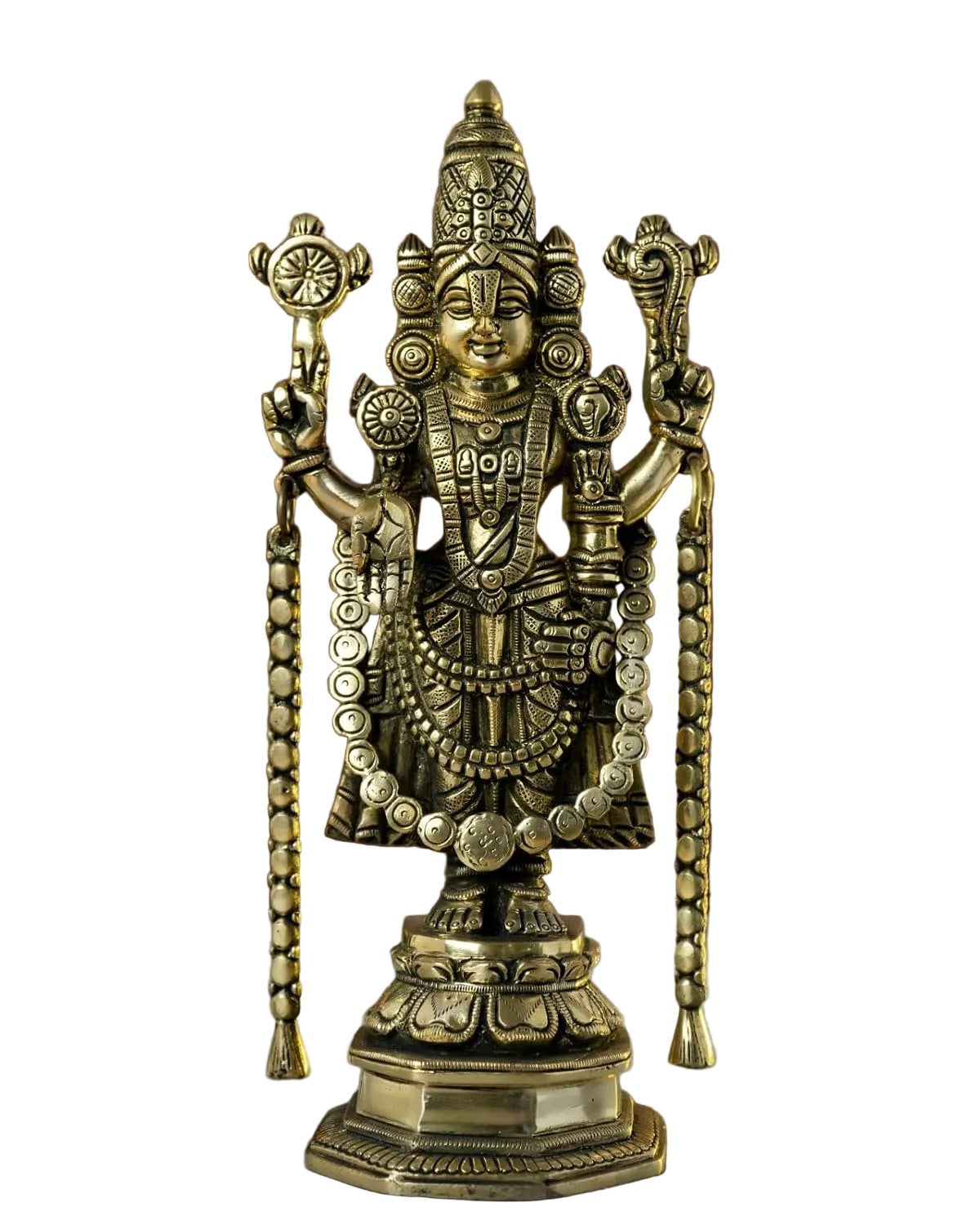 Venkateshwara Swamy Brass Idol – Tirupati Balaji Murti for Home Temple Décor, Pooja, Vastu & Spiritual Gifting