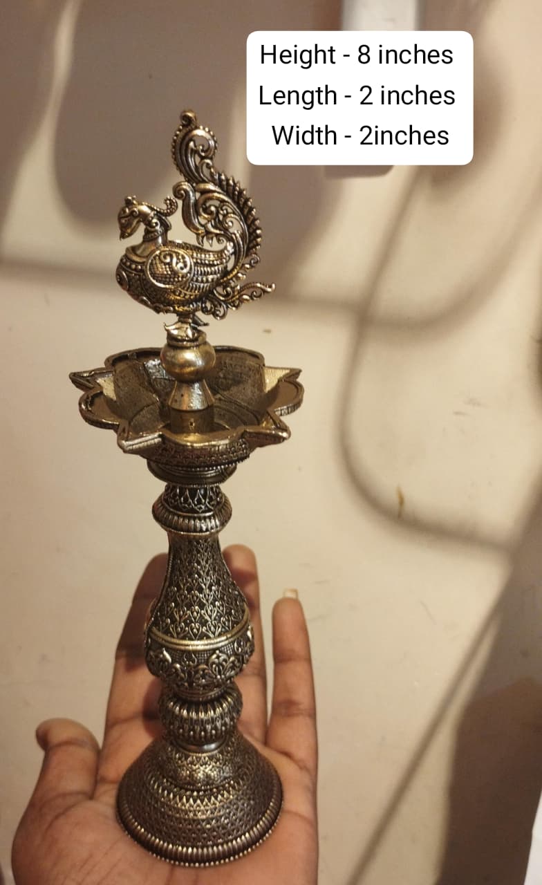 et of 2 handcrafted brass peacock diyas with elegant traditional detailing, perfect for pooja rituals, Diwali celebrations, home temple décor, festive decorations, and housewarming gifts. 🦚🪔✨