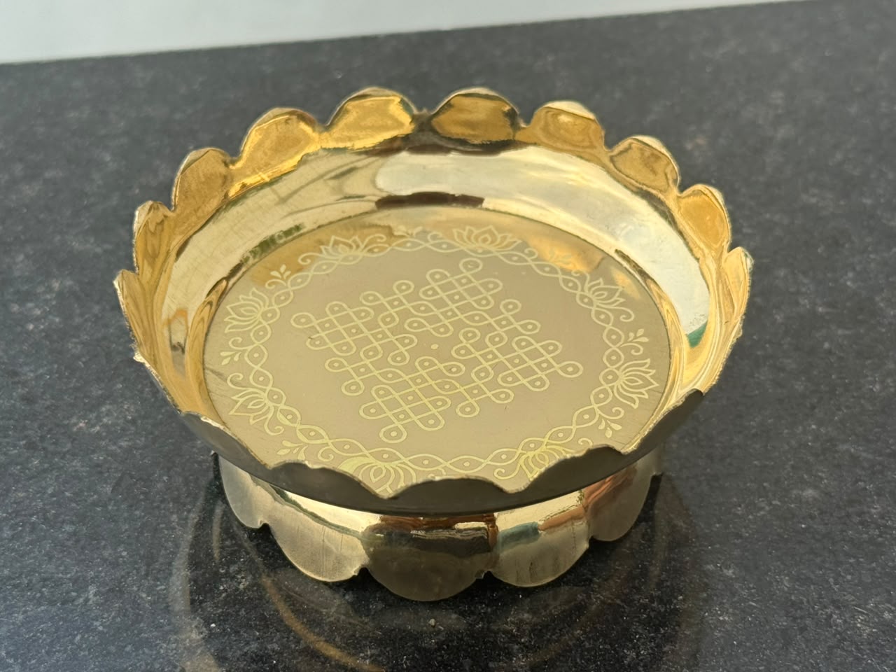 Brass Lotus Stand for Lakshmi Ganesh Idol – 4 Inch Decorative Pedestal for Pooja, Home Temple, Mandir & Spiritual Décor