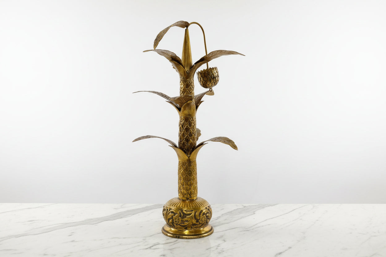 Handcrafted Brass Banana Tree Set of 2 – Traditional Pooja Banana Stems for Home Temple, Wedding Décor, Vastu & Festive Decorations