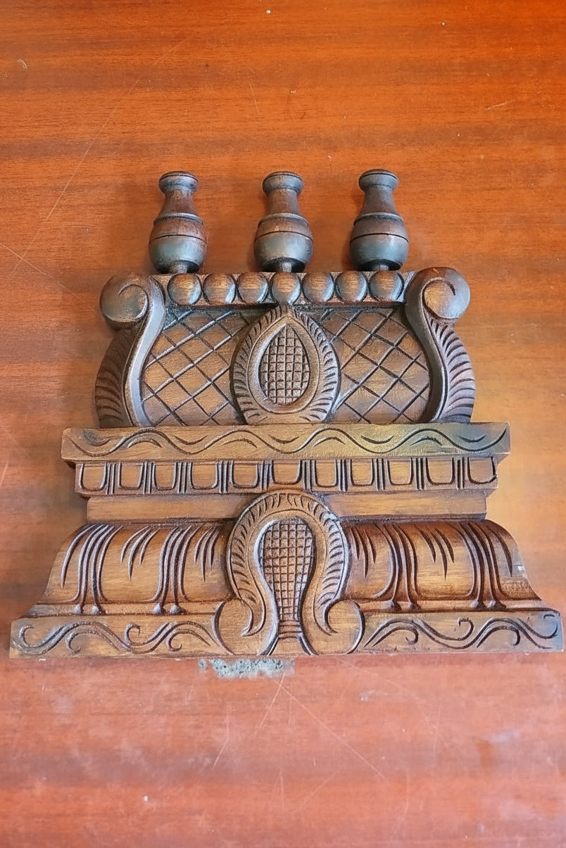 Handmade Wooden Gopuram Wall Hanging | Traditional Temple Tower Wall Decor | Spiritual Home Décor | Vastu Gift