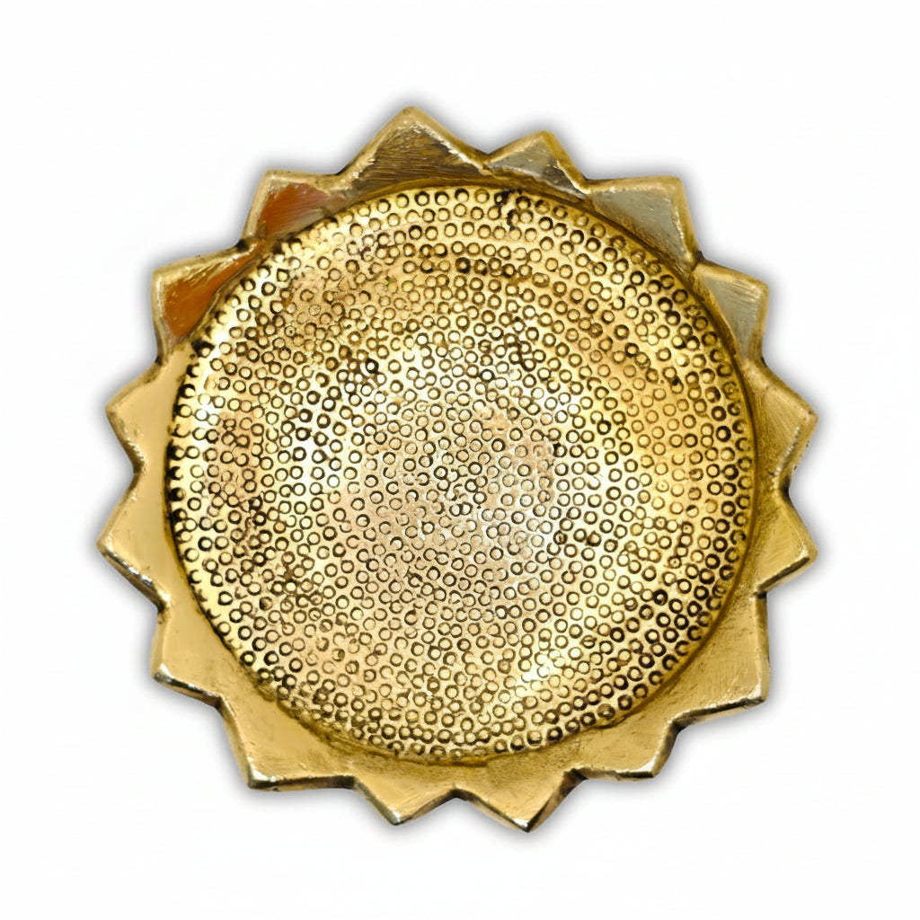 4 Inch Brass Lotus Pedestal for God Idols | Decorative Brass Stand for Pooja, Home Mandir, Hindu Altar & Religious Décor